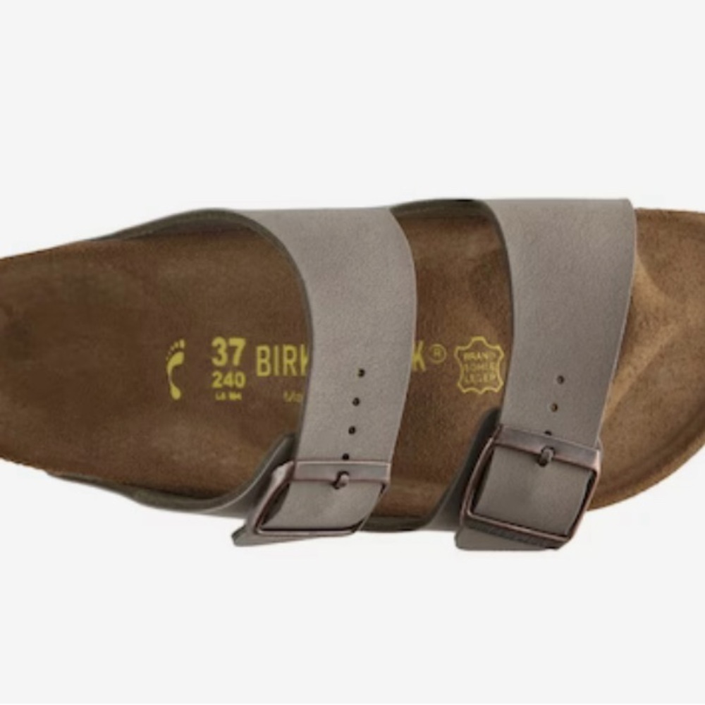 NEW Birkenstock Unisex Arizona Regular Fit Gray Birko-Flor Sandals Size 6/37 - Picture 5 of 7